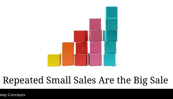 Repeated small sales are the big sale